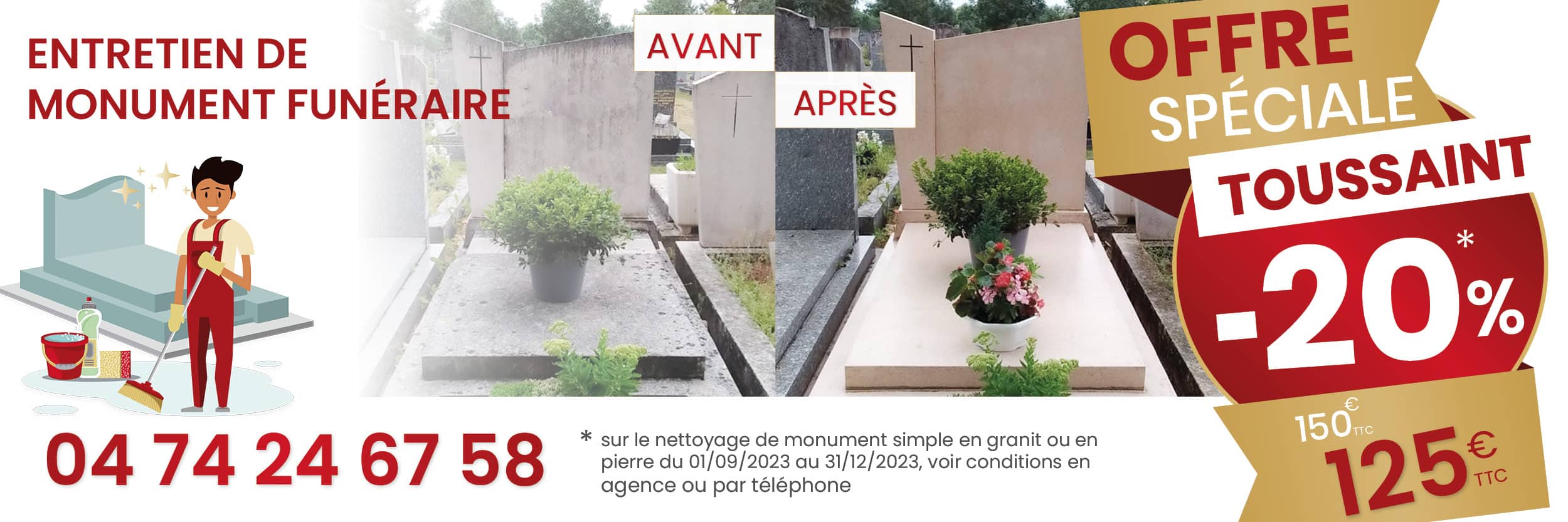 offre toussaint entretien de monument 20%